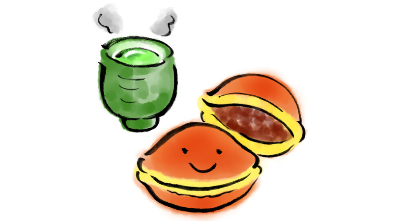 お茶とどら焼き